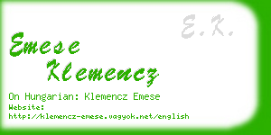 emese klemencz business card